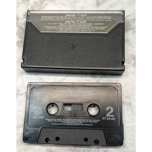 Rod Stewart Rock Cassette Lot of 4 Foolish Behaviour Vagabond Heart Unplugged - Picture 6 of 10